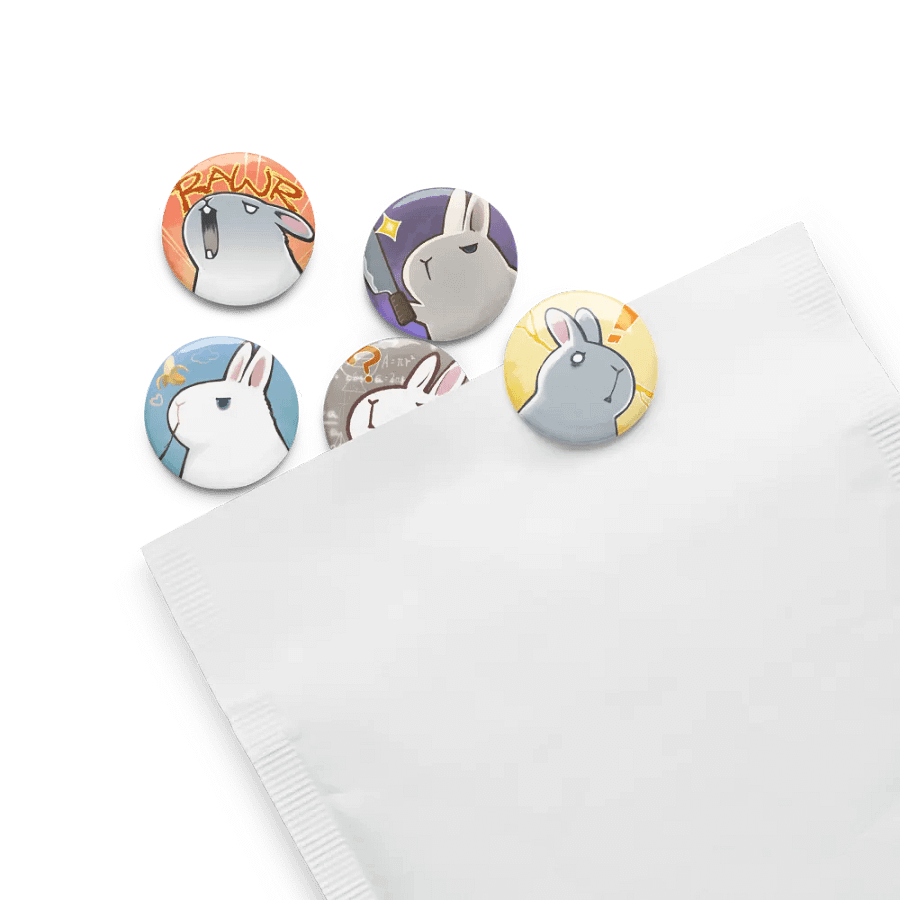 Bunny Boss Maru Mood Button Pin Set product image (13)