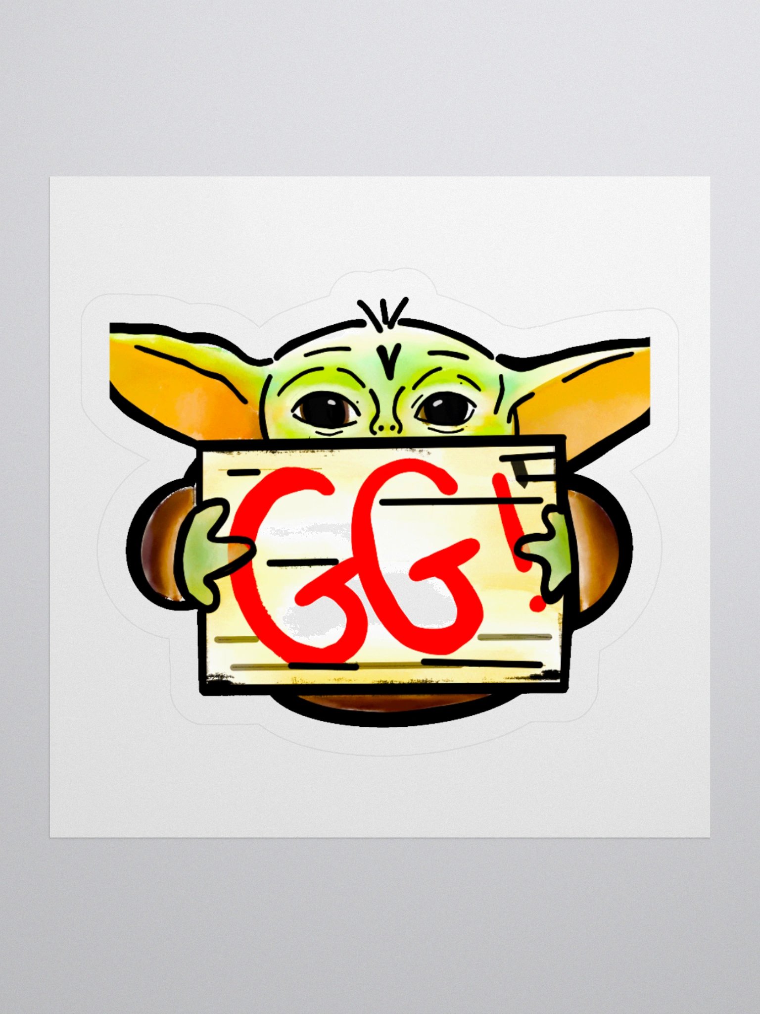 Baby Green Guy Vinyl Stickers (3" x 3") product image (1)