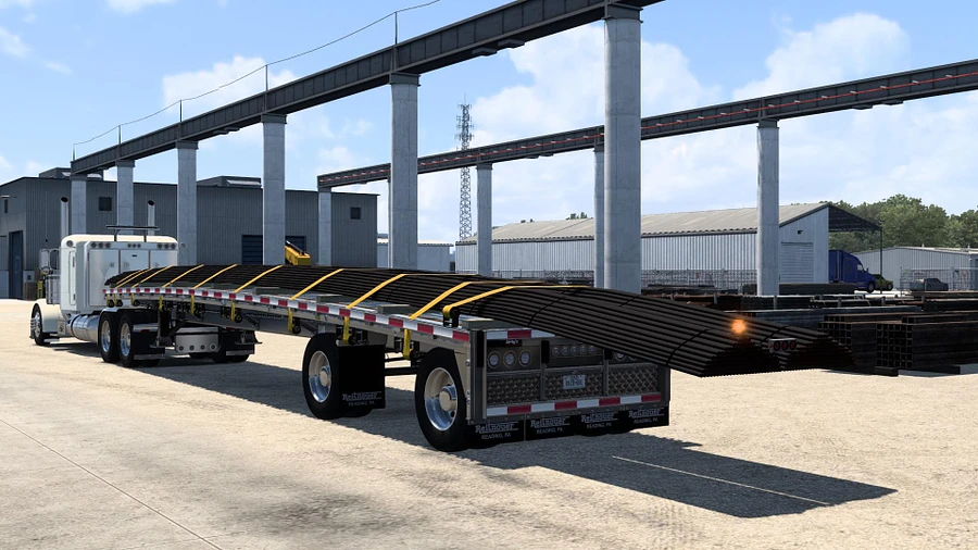 Bowed Flatbed Trailer for American Truck Simulator product image (6)