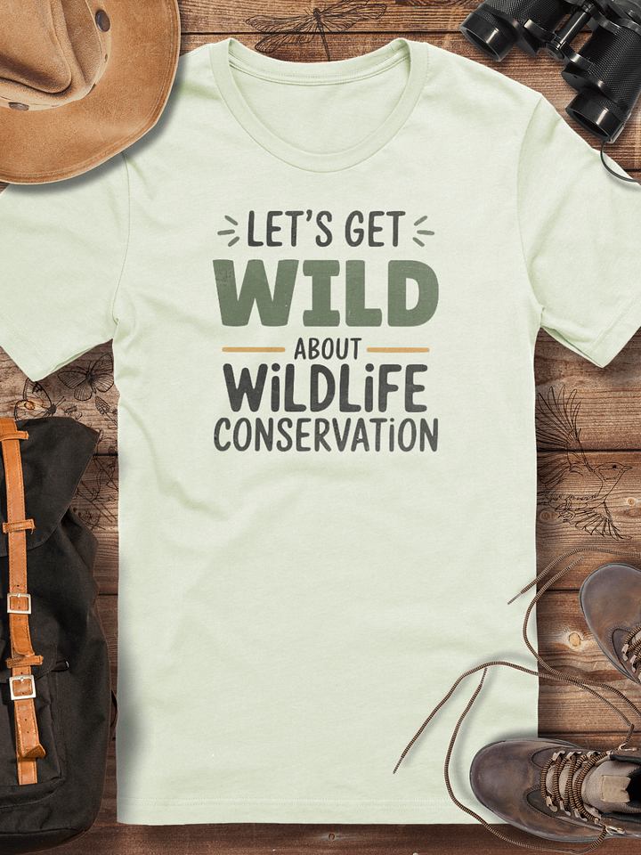 Let's Get Wild about Wildlife Conservation T-Shirt, Wildlife Conservation Lover Gift, Nature Lover T-shirt product image (1)