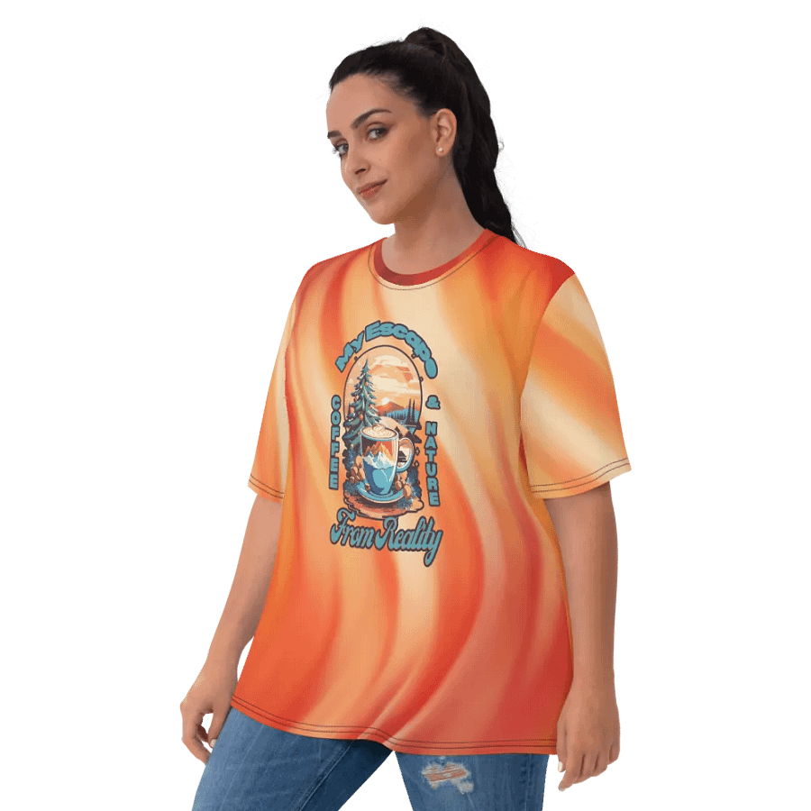 My Escape from Reality Coffee and Nature All Over Print T-shirt product image (6)