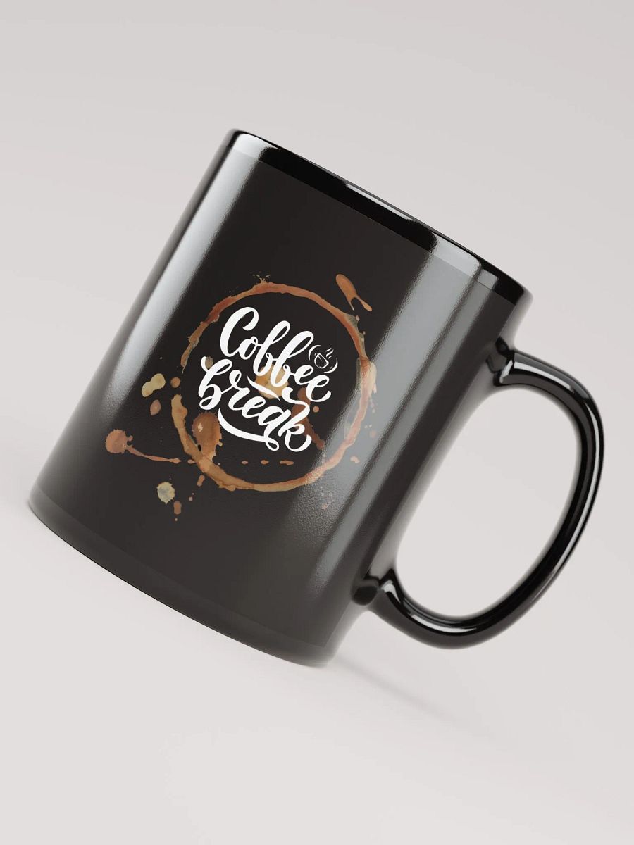 Coffee Break Bliss Black Glossy Mug product image (4)