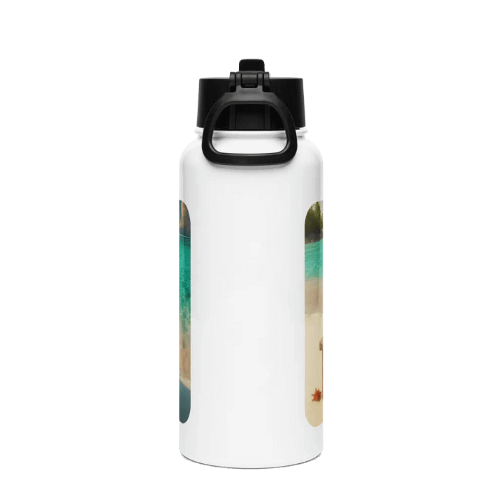 Tropical Paradise Stainless Steel Water Bottle | AI Design product image (2)