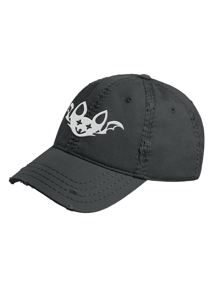 Embroidered Bat Distressed Dad Hat product image (2)