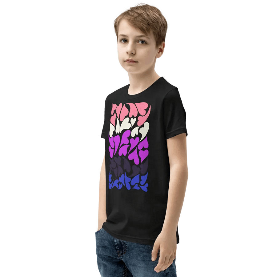 Nestled PRIDE Genderfluid T-shirt (Youth) product image (7)