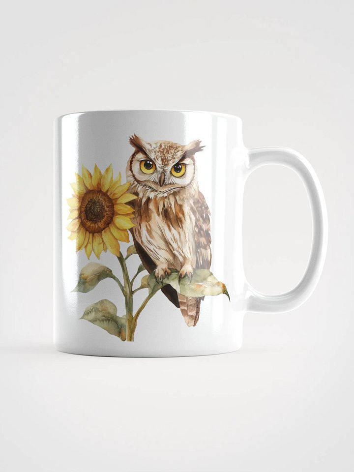 Owl and Sunflower Symphony Mug product image (1)
