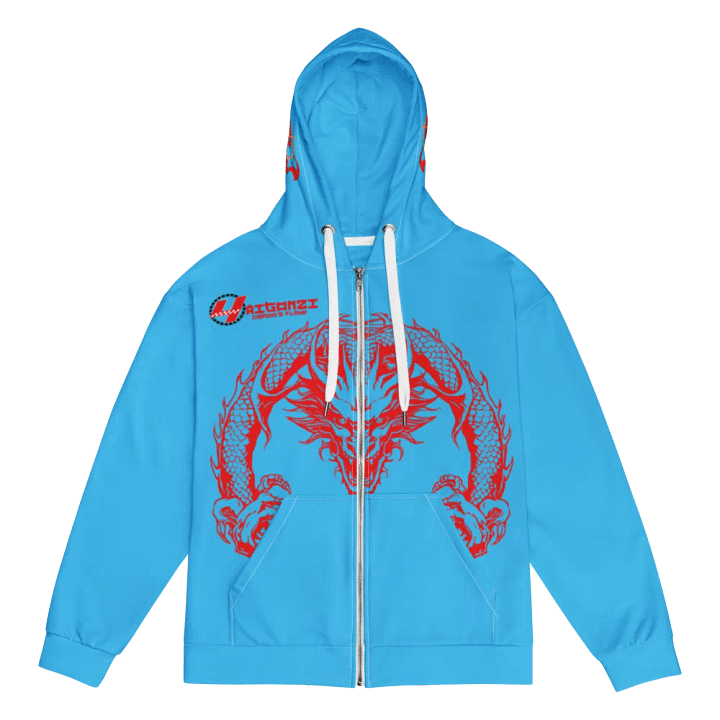blue-red Dragon 4 Zip Hoodie product image (1)