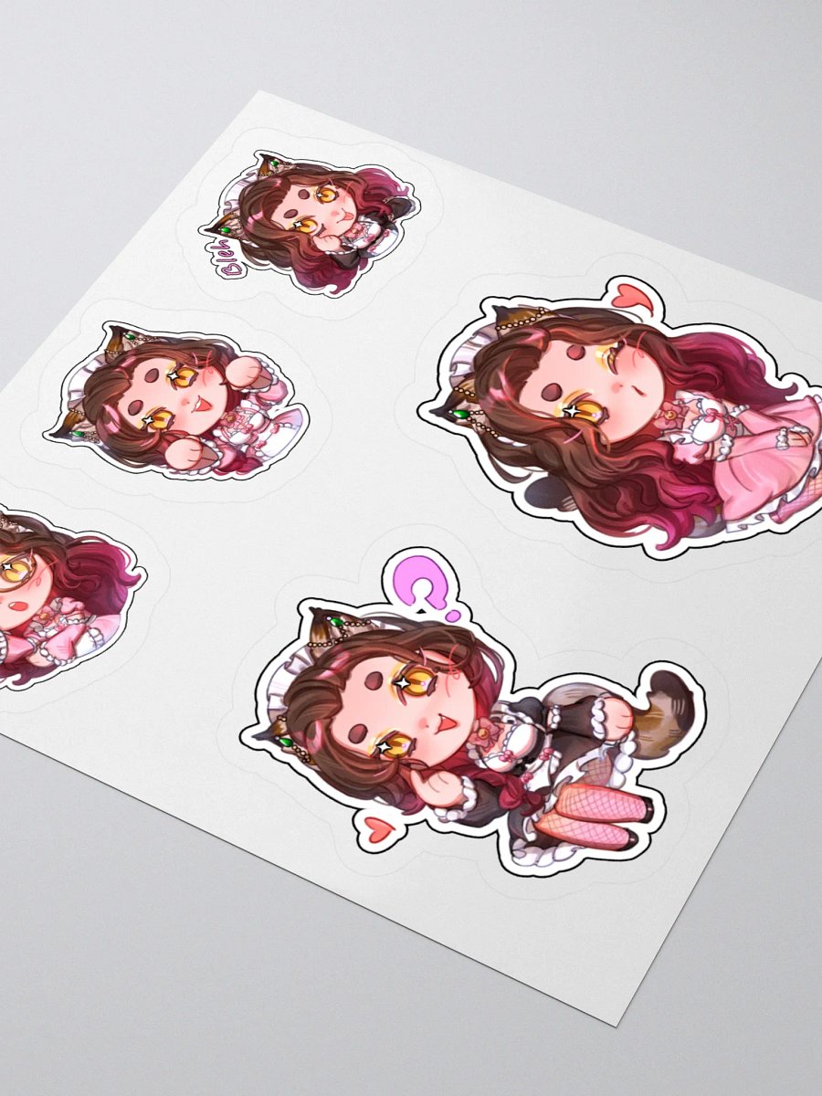 SamSasstic Cat Maid Chibi Kiss Cut Stickers product image (8)