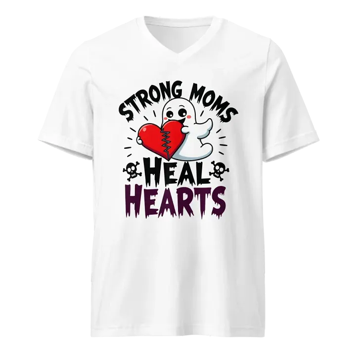 Halloween, Healing Hearts Strong Moms V-Neck Tee product image (1)