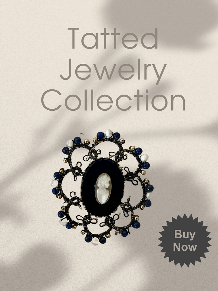Lace Brooch with Antique Hand-Carved Cameo product image (1)