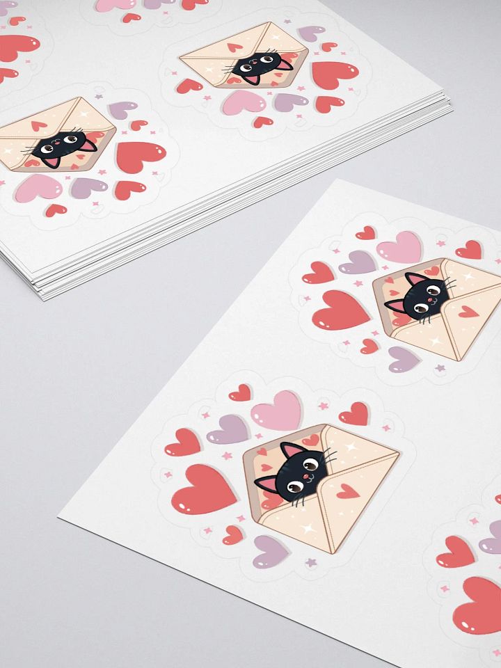 Feline Valentine Envelope - sticker product image (1)