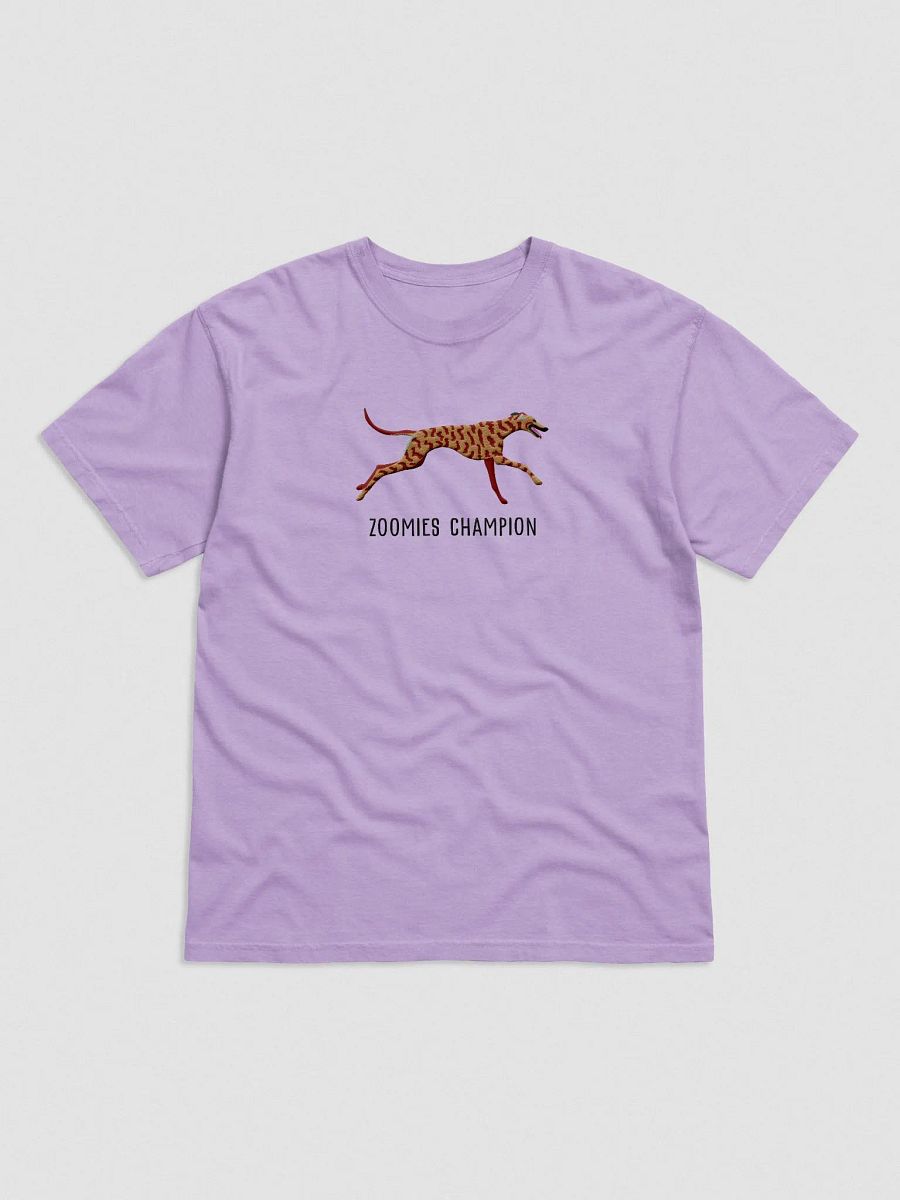 Zoomies Champion T-Shirt(Embroidered) of a Greyhound(Brindle) product image (4)