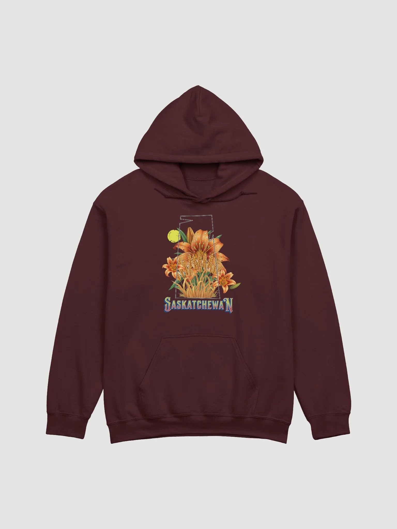 Saskatchewan Province Lily Floral Harmony Hoodie product image (9)