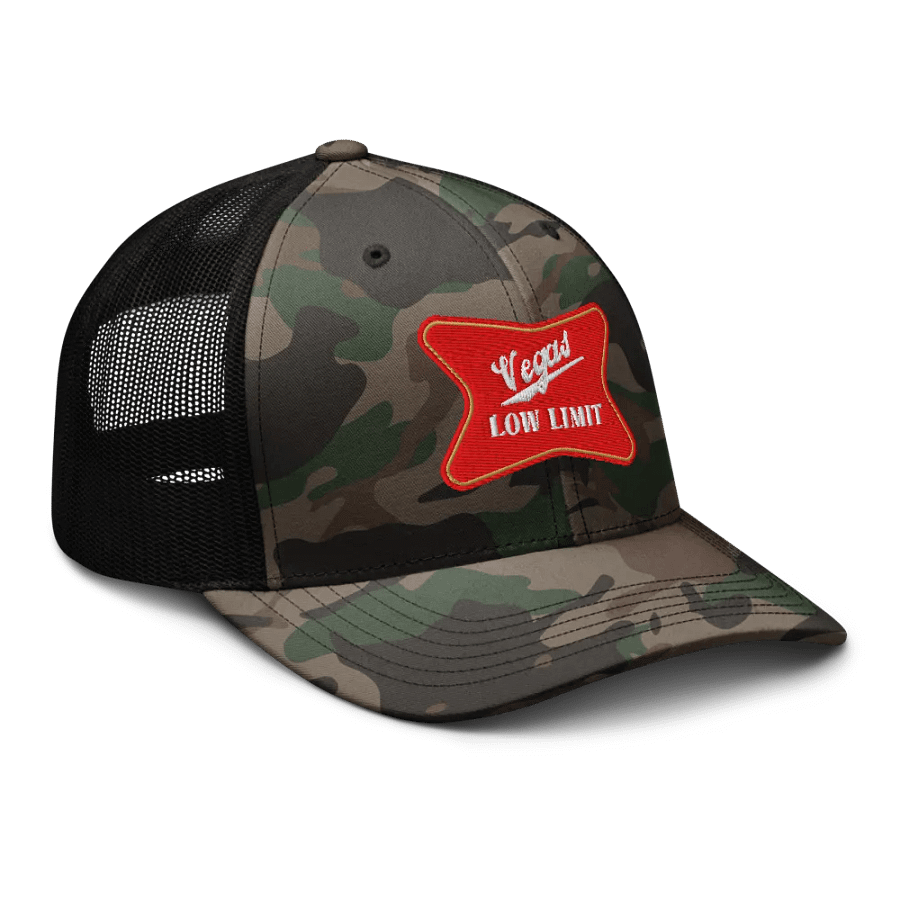 Vegas Low Limit Camo Trucker Hat product image (8)