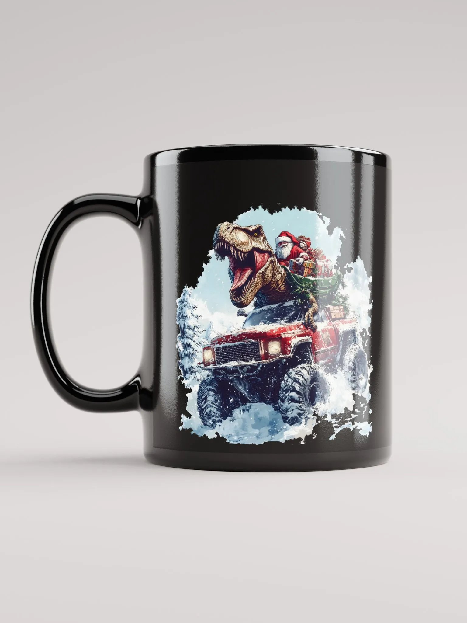 T-Rex And Santa go Monster Trucking - Mug product image (12)