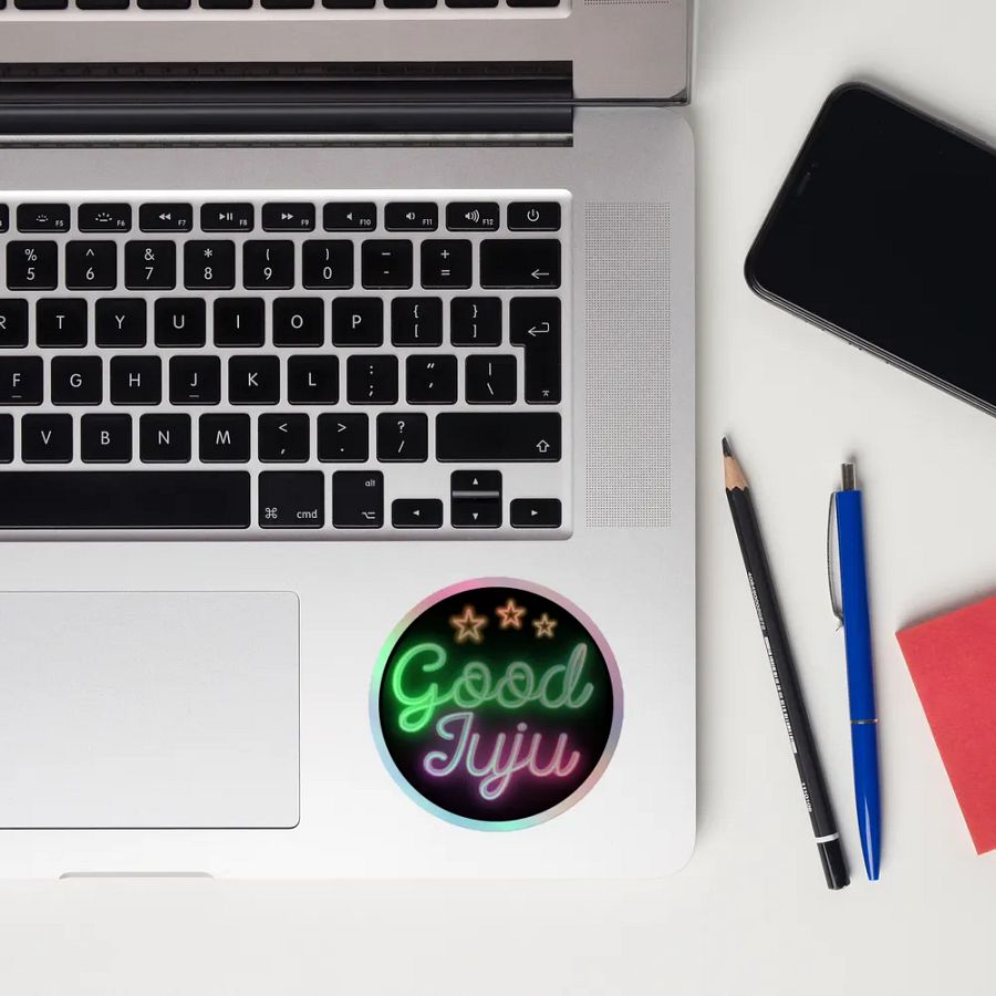 Holographic Neon Good Juju Sticker product image (10)