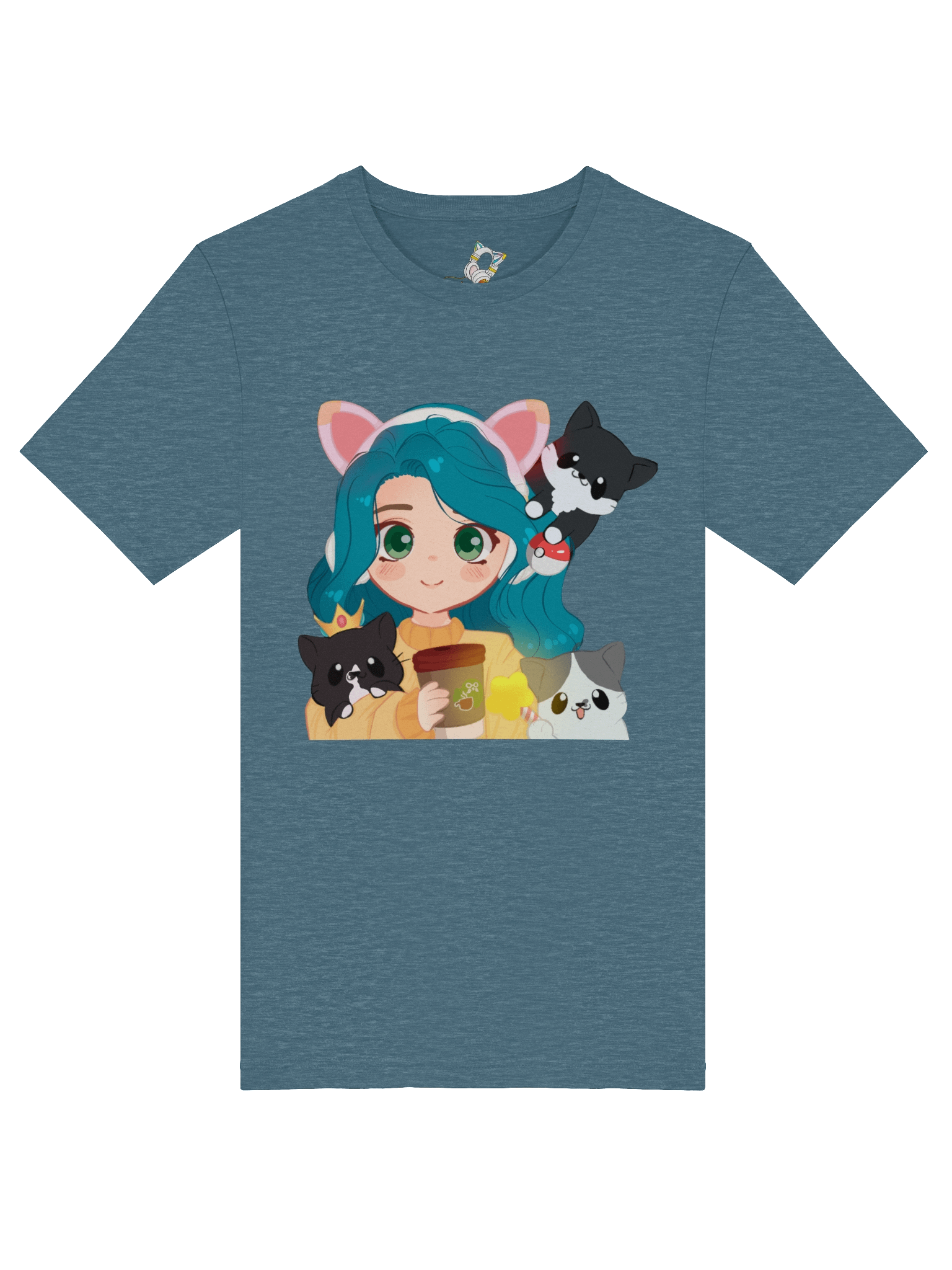 Al & Kitties Tee Blue product image (55)