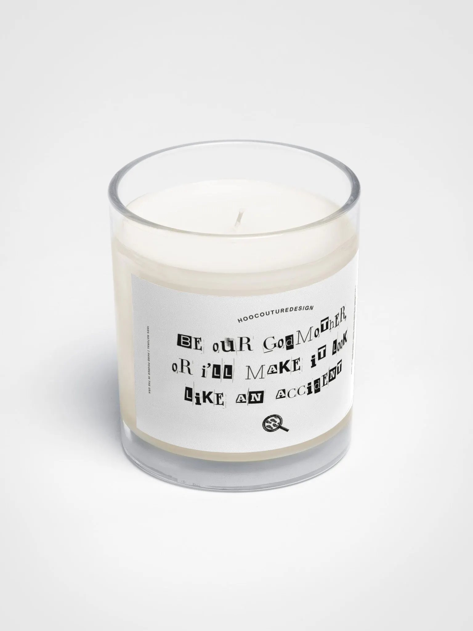 Funny gift for a godmother - Make it look like accident - Soy wax vegan candle product image (3)