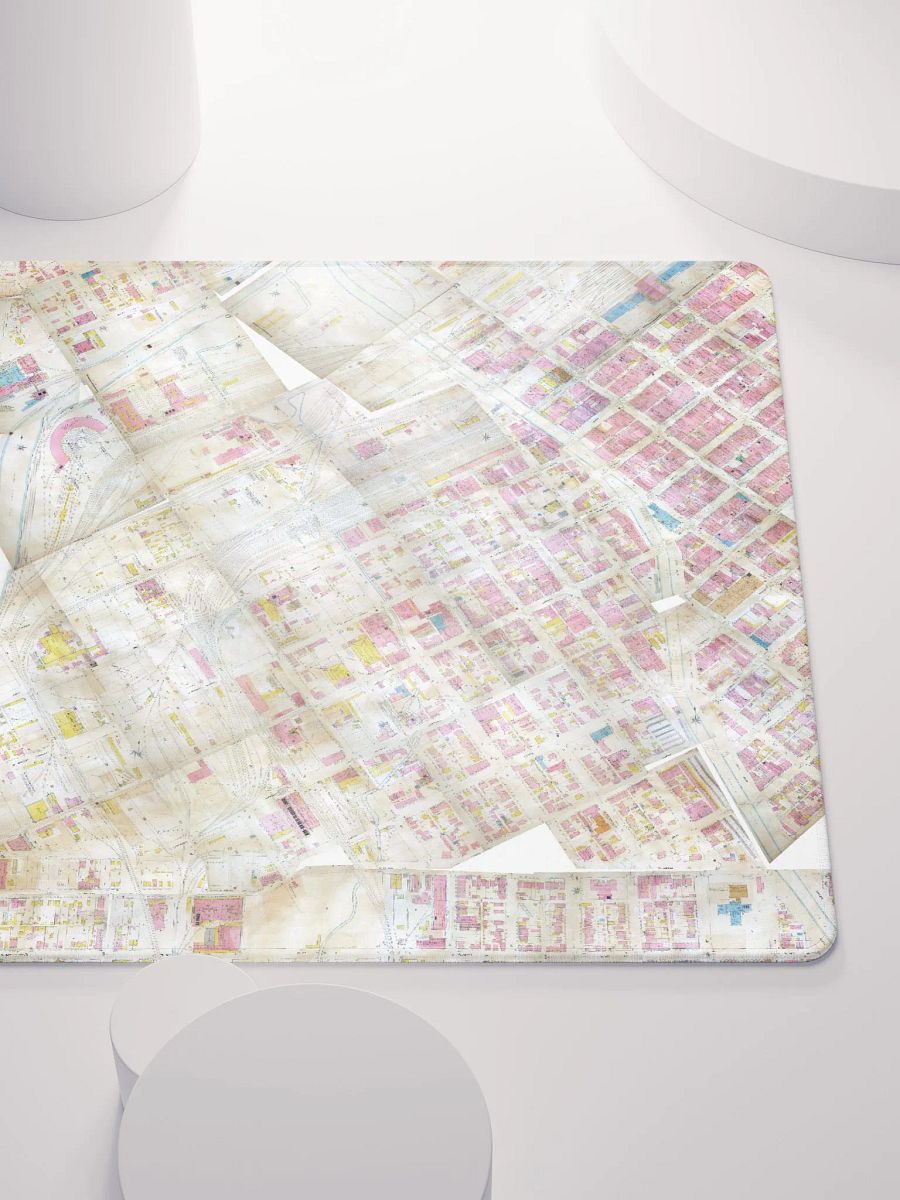 Auraria 1929 Map Mosaic Gaming Pad product image (5)