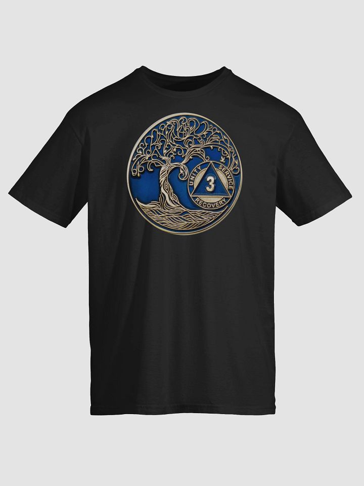 Twisted Tree of Life 3rd Year Sobriety Blue Medallion T-Shirt product image (1)