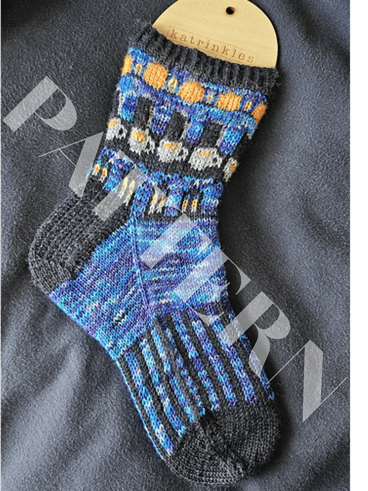 Midnight Socks Knitting Pattern PDF product image (1)