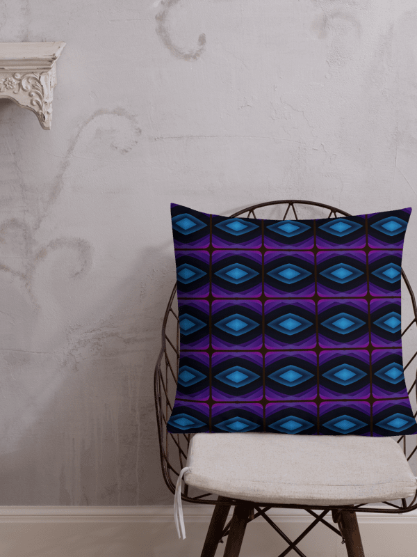 Purple & Blue Diamond Premium Pillow – Modern Geometric Comfort product image (3)