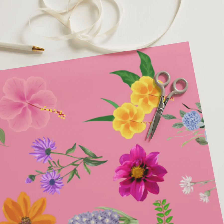 English Flora Wrapping Paper product image (11)