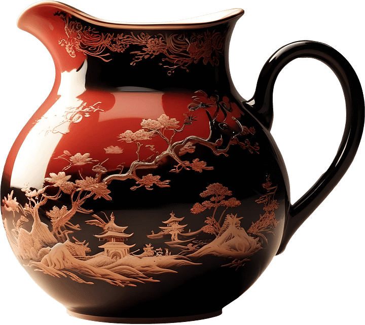 Imperial Landscape Pitcher – Art Deco Elegance PNG product image (1)