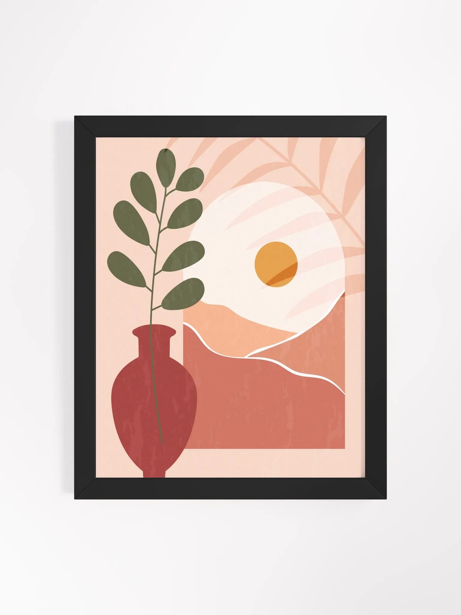Abstract Vase & Leaf Matte Poster product image (7)