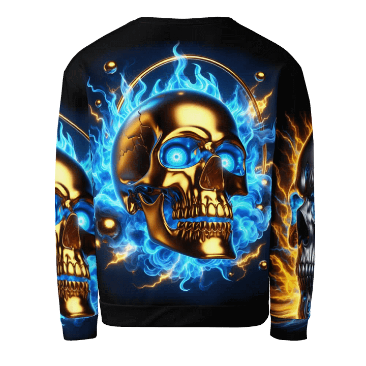 Futuristic Skull Glow - Unisex Sweatshirt #16 product image (2)