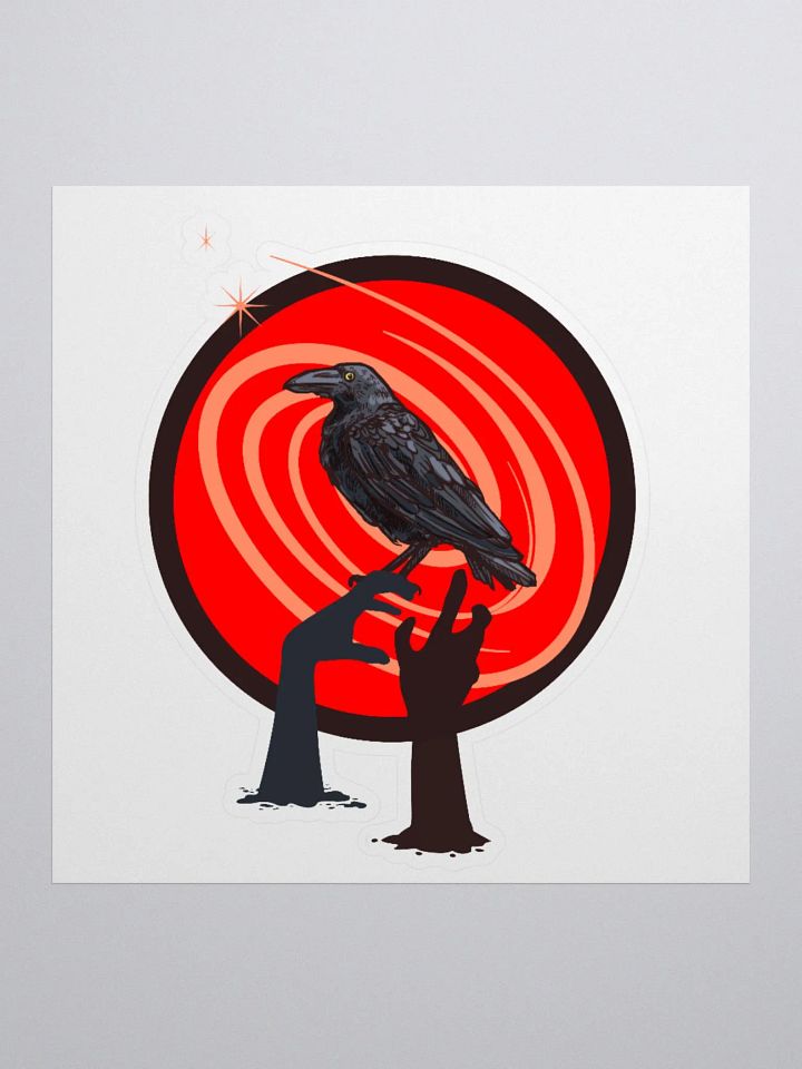 Blood Moon Zombie Raven Kiss Cut Stickers product image (2)