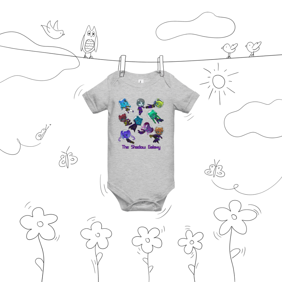 The Shadow Galaxy (Floating Shadow Bears) - Baby short-sleeved one piece product image (7)