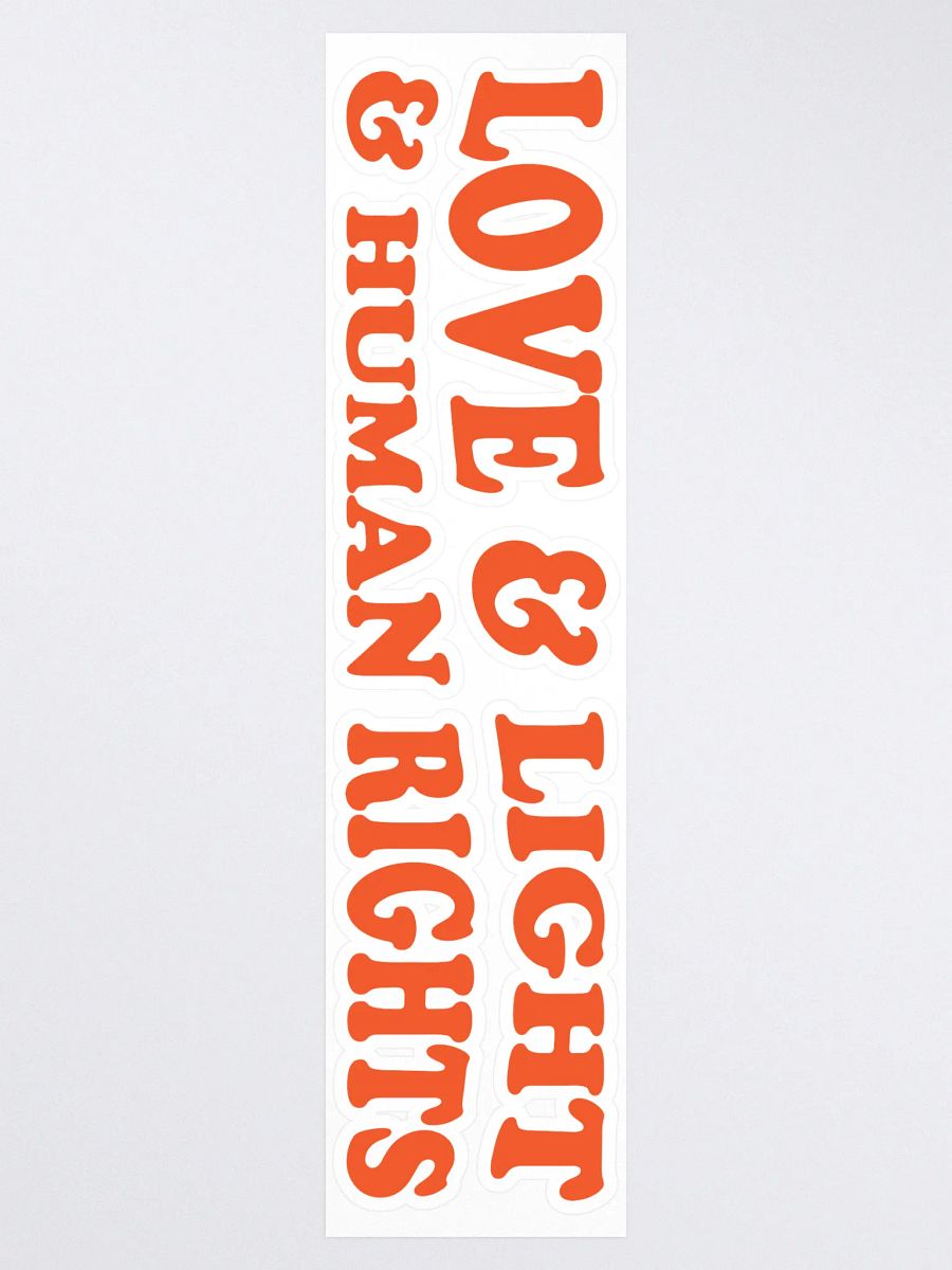 Love, Light & Human Rights Sticker product image (3)