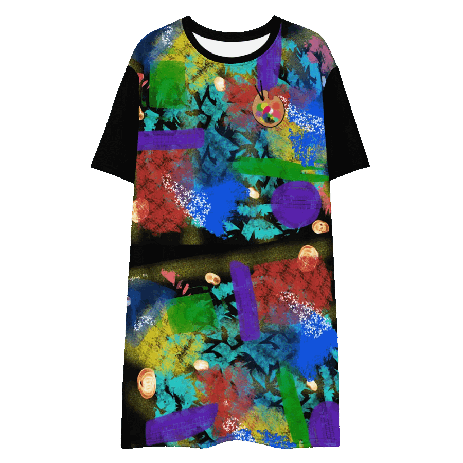 AbstractWear #2 T-Shirt Dress/Night-Flower product image (1)