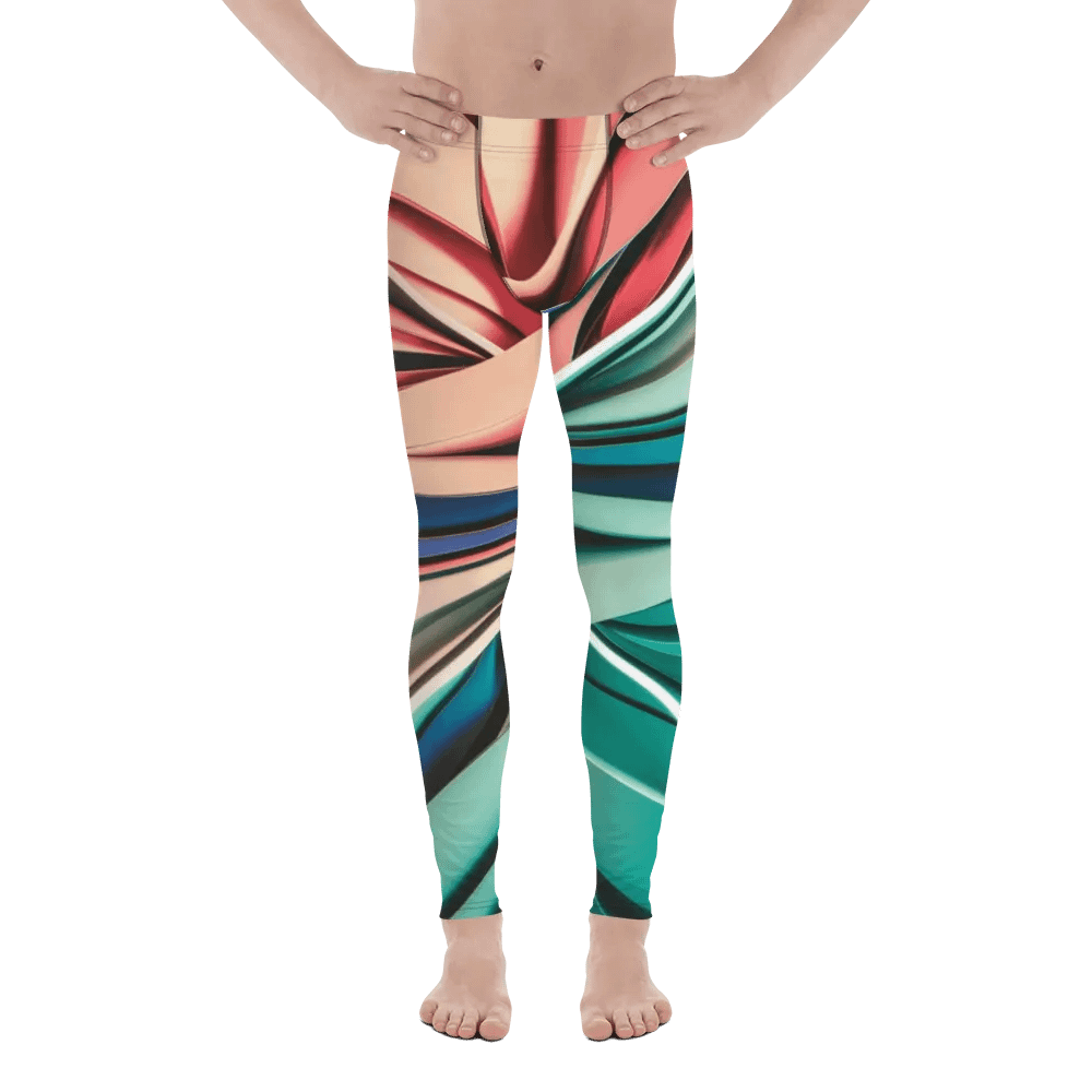 Men's Performance Slim Fit Leggings with Abstract Multicolour Design - TDS Music Exclusive product image (5)