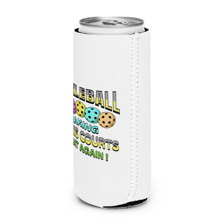 Pickleball Making Tennis Courts Great Again Coozie Can Cooler product image (2)