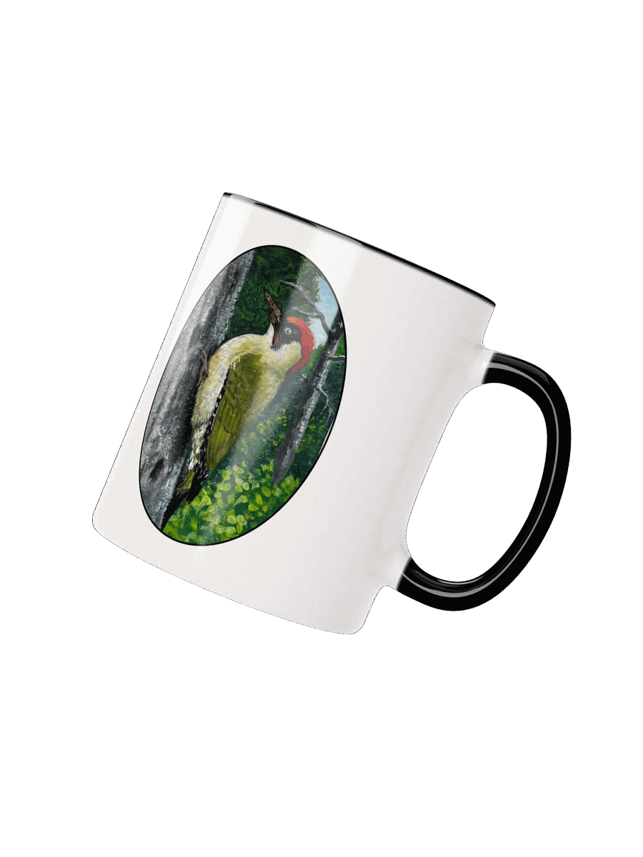 Vibrant Green Woodpecker Ceramic Mug product image (10)