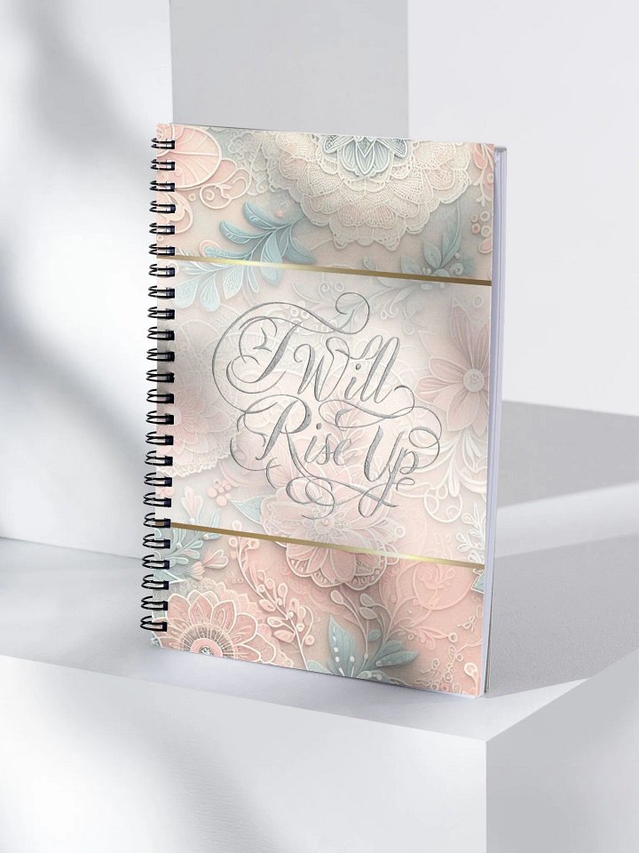 Spiral Notebook w. Inspirational / motivational quote - I Will Rise Up product image (1)