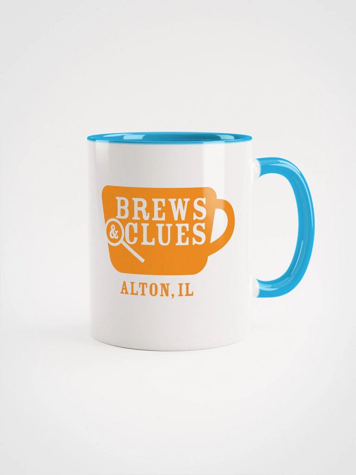 Brews & Clues Blue Accent Coffee Mug product image (1)
