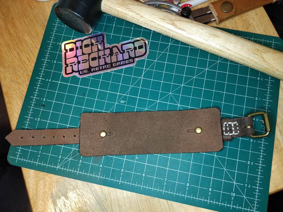Brown 1 Band Leather Cuff 02 0A product image (5)