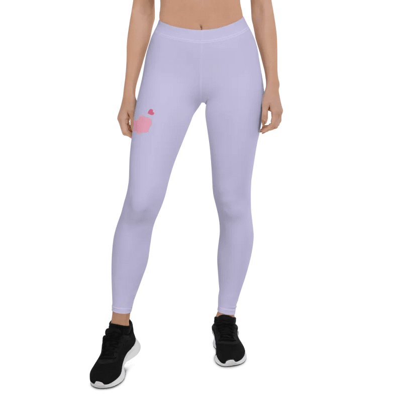 Backfilled lite purple colour with Pink Lady design -All-Over Print Leggings