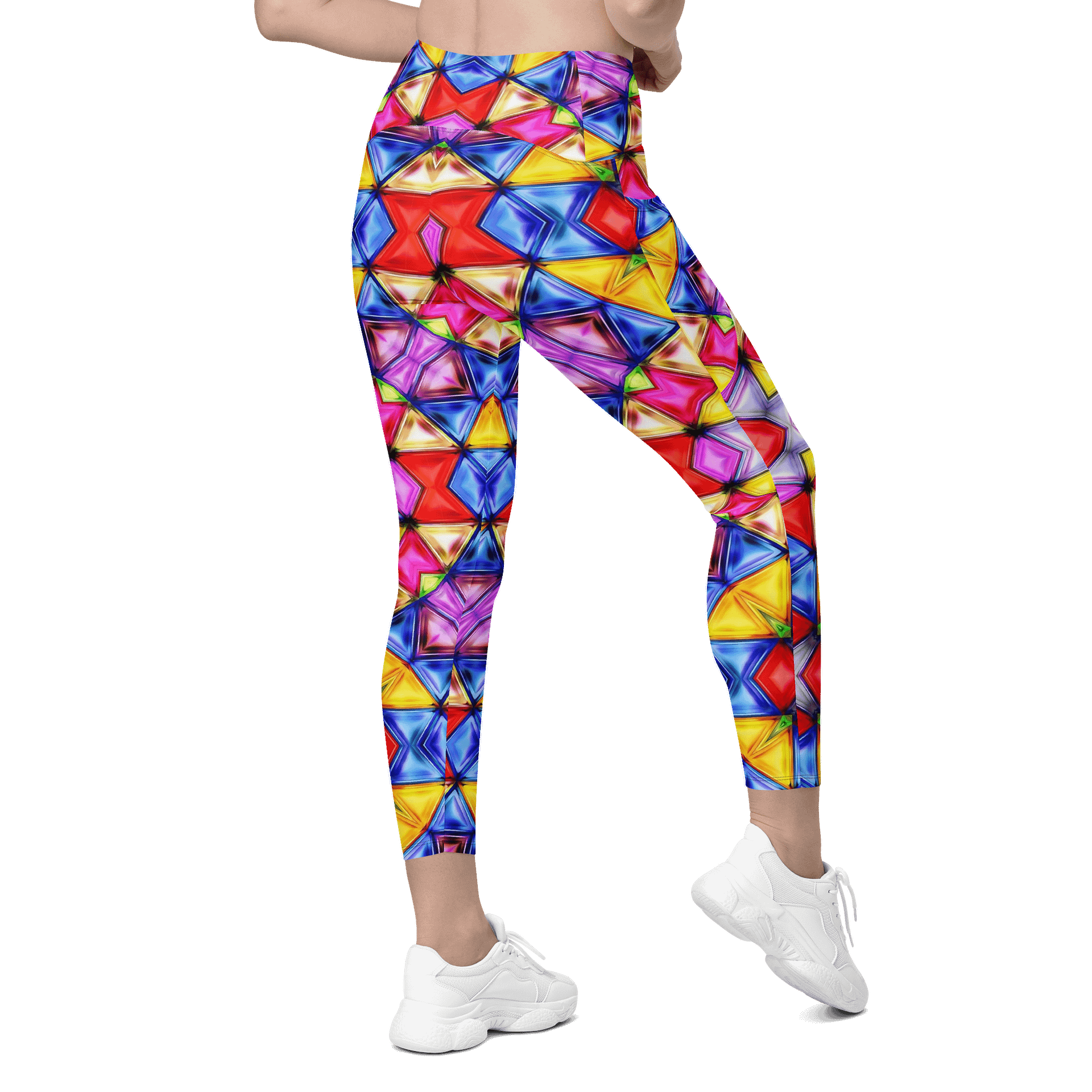 Barry Grady 'Vibrant' Crossover Leggings with Pockets product image (9)