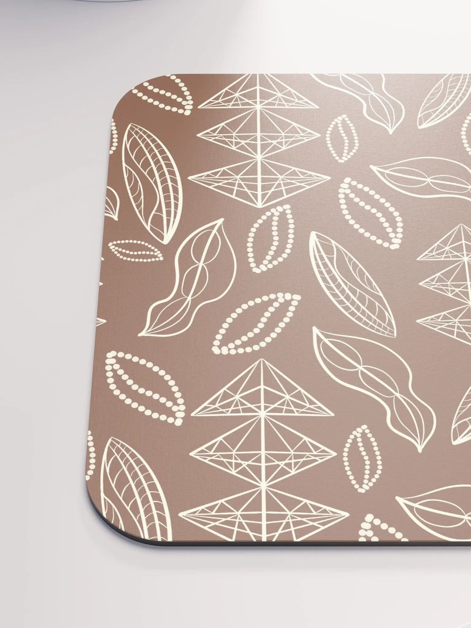 El Yunque Brew Bliss: Abstract Coffee Bean Earthy Mousepad product image (6)