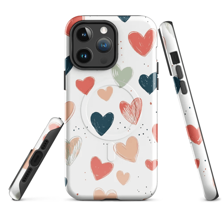 Heart Pattern MagSafe® Tough Case for iPhone® product image (1)