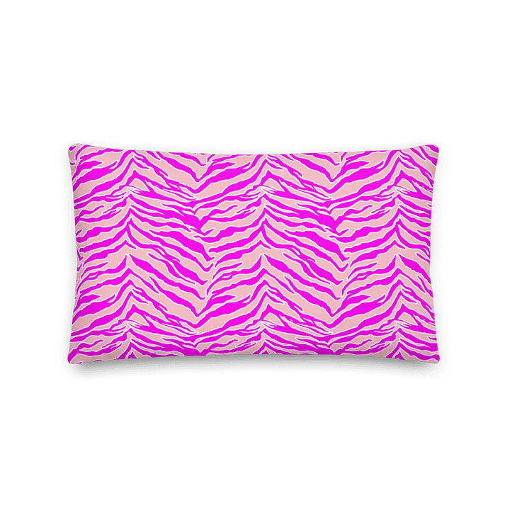 Tiger Print Pink & Pink Throw Pillow product image (1)