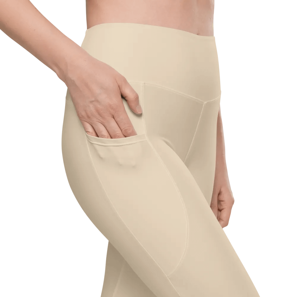 Pastel Cream Leggings with Pockets product image (2)