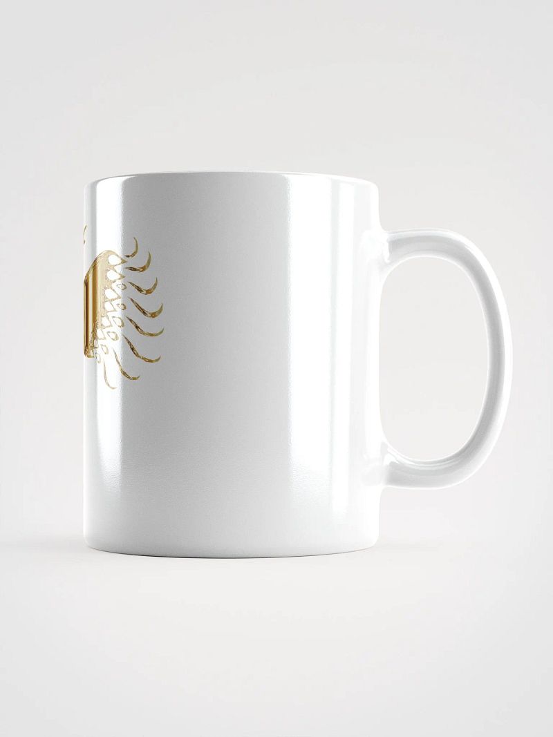White Glossy Coffee mug-Gold Phoenix Coffee Mug