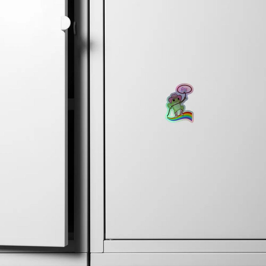 Gay Frog Hype Holographic Sticker product image (9)