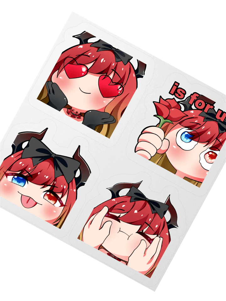 ScarLight Crimson, Emotional Expression Sticker Pack. product image (5)