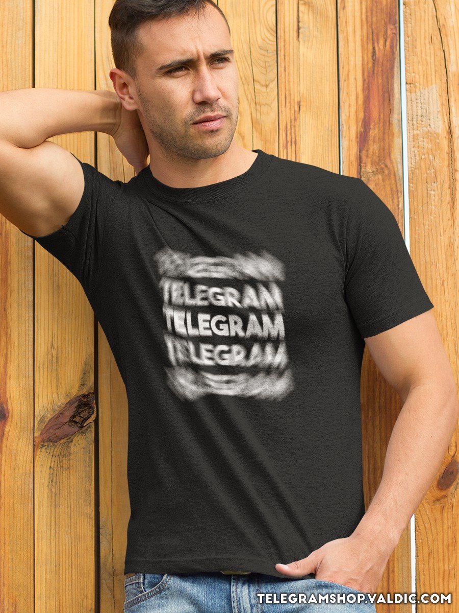 Camiseta TELEGRAM con texto borroso blanco product image (1)